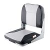 Boat Seat, Low Backrest, Folding Fishing Boat Seat with Thickened Sponge Cushion & Waterproof PVC Leather, Aluminum Alloy Hinges