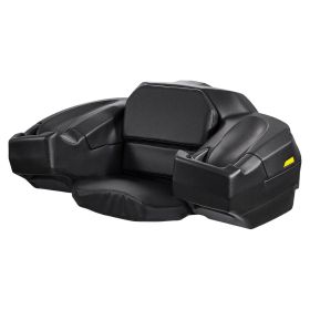 ATV Rear Storage Box and Lounger, 95L ATV Cargo Box with Seat & Backrest, Waterproof LLDPE & Lockable Lounger Storage Box Fit Most ATVs with Rear Rack