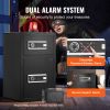 Double Doors 4.5 cu.ft Safe Box with Key Lock & Password, Safe Lock Box with Fireproof Bag, Key Rack
