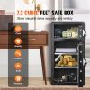 Double Doors 7.2 cu.ft Safe Box with Key Lock & Password, Safe Lock Box with Fireproof Bag, Key Rack