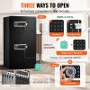 Double Doors 7.2 cu.ft Safe Box with Key Lock & Password, Safe Lock Box with Fireproof Bag, Key Rack