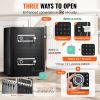 Double Doors 3.5 cu.ft Safe Box with Key Lock & Password, Safe Lock Box with Fireproof Bag, Key Rack