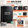 Single Door 4.0 cu.ft Safe Box with Key Lock, Password & Fingerprint, Safe Lock Box with Fireproof Bag, Key Rack, LED Light, and 2 Shelves for Money