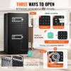 Double Doors 5.5 cu.ft Safe Box with Key Lock & Password, Safe Lock Box with Fireproof Bag, Key Rack, LED Light