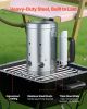 Charcoal Chimney Starter, 4 lbs Large Capacity Coal Fireplace, Heavy Duty BBQ Steel Chimney Starter for Charcoal Grill and Barbecues