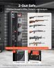 Gun Safe, Heavy Duty Cold-Rolled Steel Fireproof Rifle Cabinet with Digital Keypad & Key, Large Long Gun Cabinet with Magazine and LED Lighting