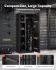 VEVOR 4 Gun Safe, Long Gun Cabinet for Rifles and Pistols, Quick Access Fireproof Rifle Safe with 3 Ammo Slots and 2 Adjustable Racks