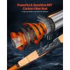 Rod and Fishing Reel Combo, IM7 Carbon Fiber Baitcasting Rod and Reel Combo, Bass Fishing Pole with 7+1 BB System, 7.0:1 Gear Ratio, Cork Handle