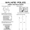 "Professional Adjustable Hiking Sticks - 5-Section Compact Design, Secure Flip-Lock - Men/Women Outdoor Gear"